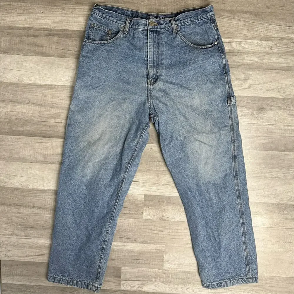Vintage Lined Carpenter Jeans Size 38X32 Workwear Winter Distressed Moose Creek